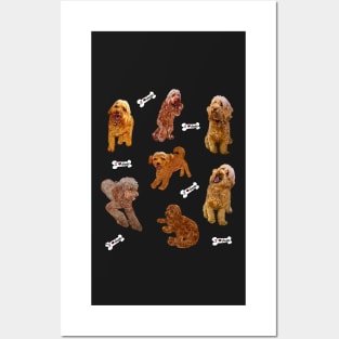 Cavapoo Cavoodle puppy pattern - I love dogs! cute cavalier king charles spaniel Posters and Art